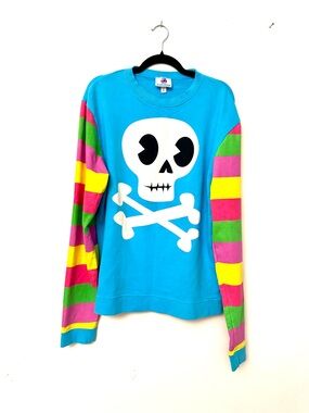 RARE* KID ROBOT Vintage Skull Sweatshirt